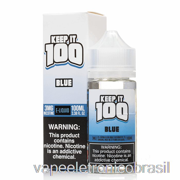 Vape Recarregável Blue - Keep It 100 E-líquido - 100ml 0mg